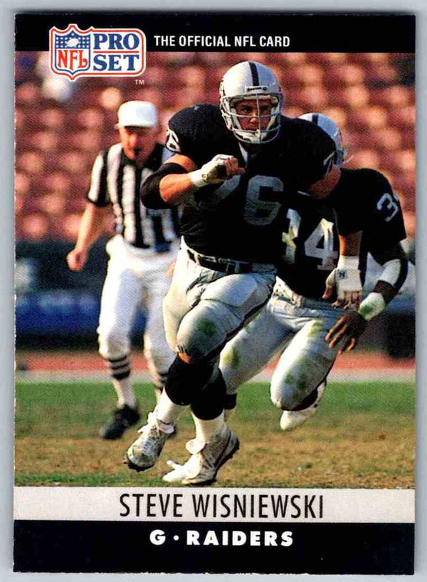 1990 Pro Set Super Bowl XXV Binder Raiders Steve Wisniewski #160