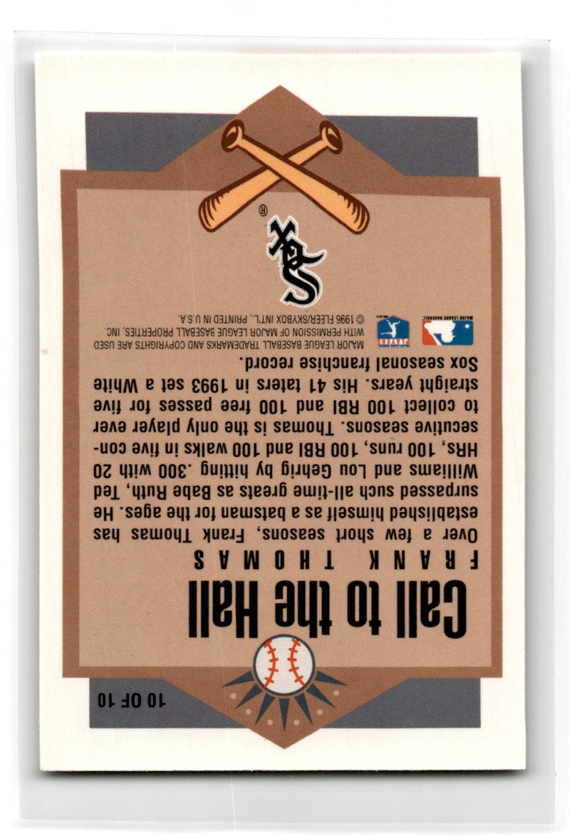 1996 Ultra Call to the Hall Frank Thomas
