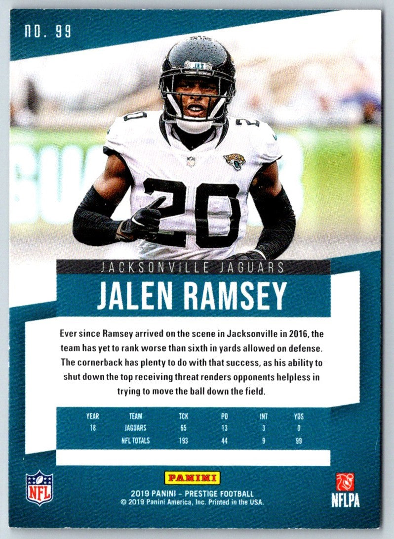 2019 Panini Prestige Xtra Points Blue Jalen Ramsey