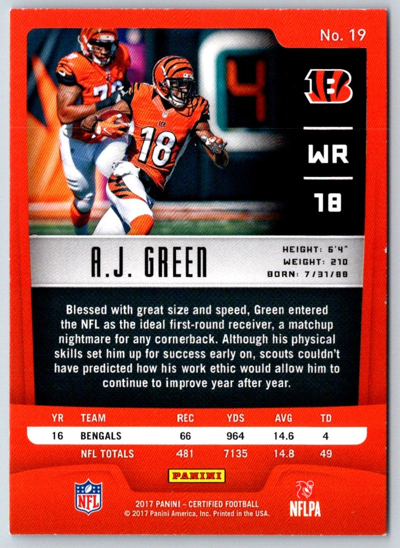 2017 Panini Certified A.J. Green