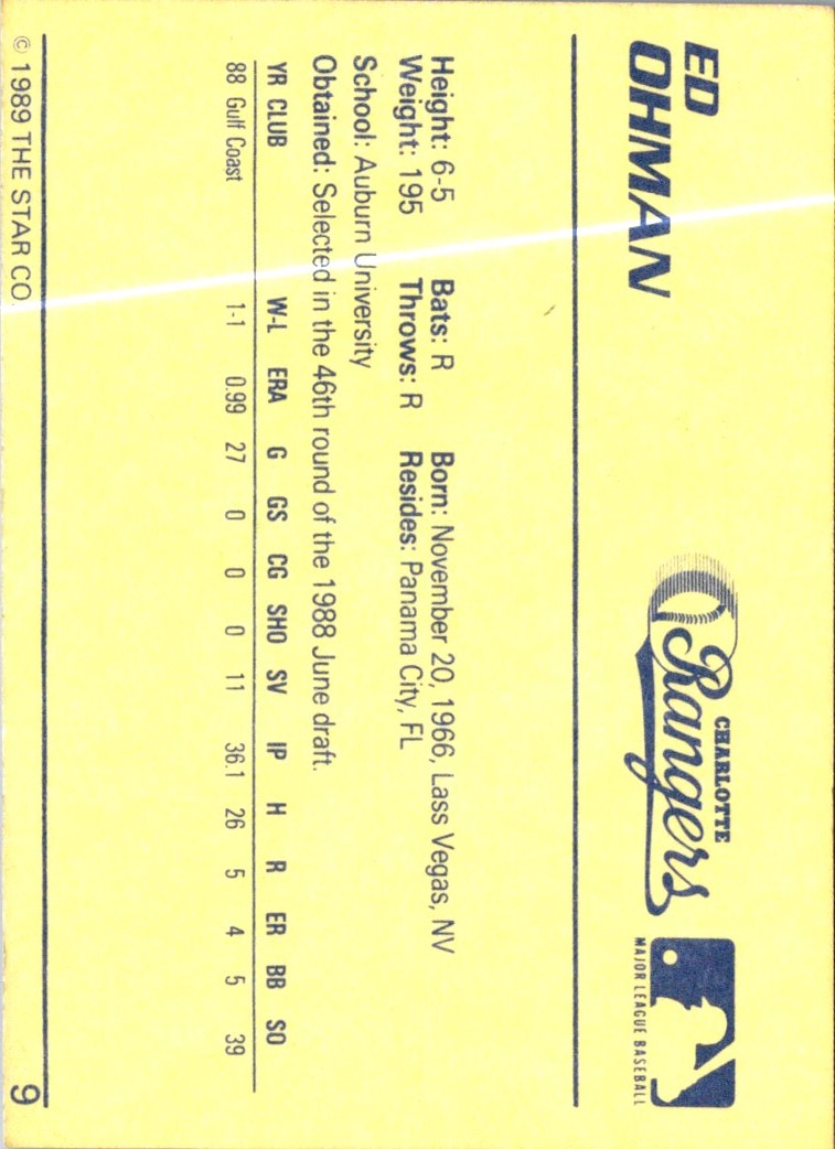 1989 Star Ed Ohman