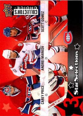 2009 Collector's Choice Player's Club Scott Gomez/Andrei Markov/Carey Price #216