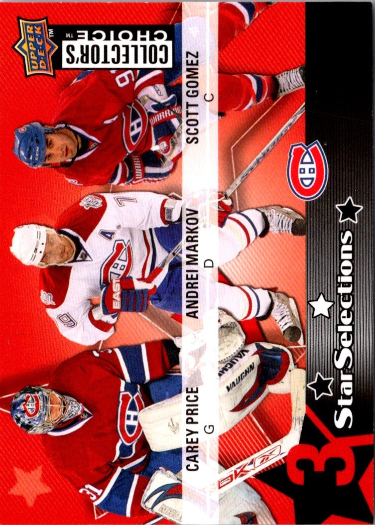 2009 Collector's Choice Player's Club Scott Gomez/Andrei Markov/Carey Price