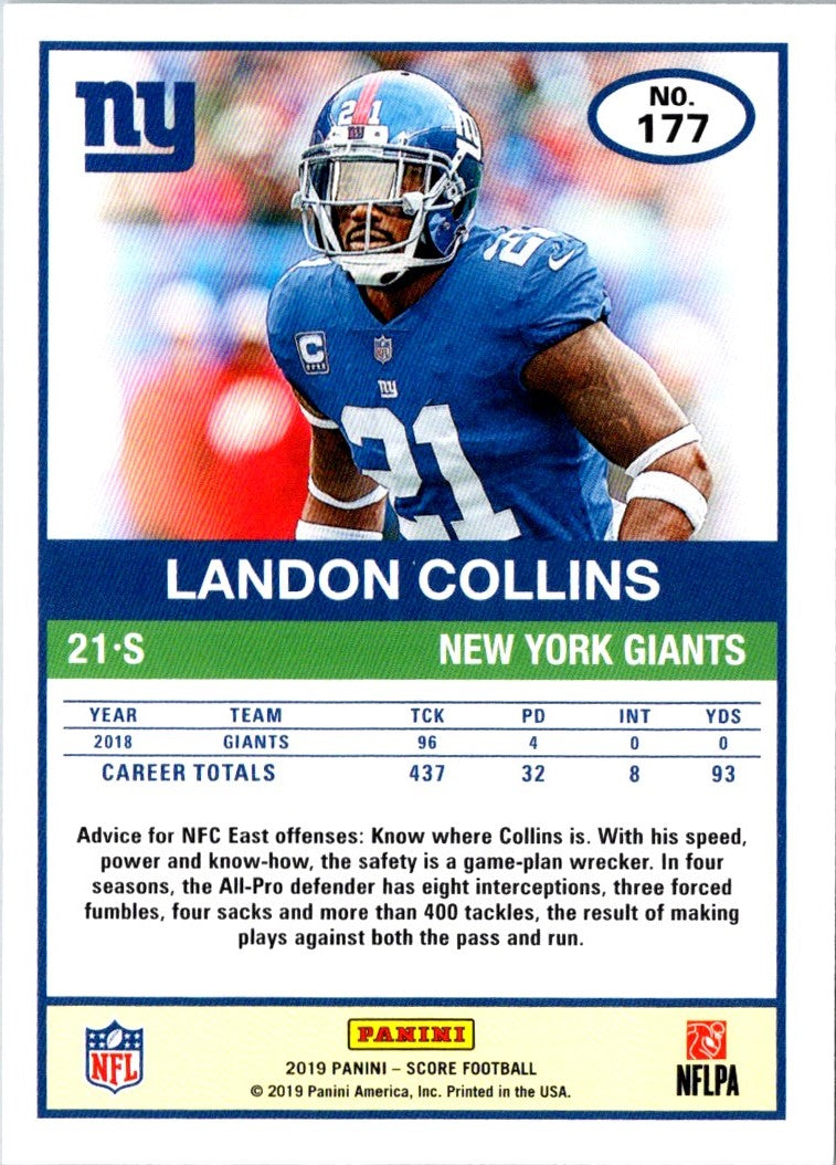 2019 Score Landon Collins