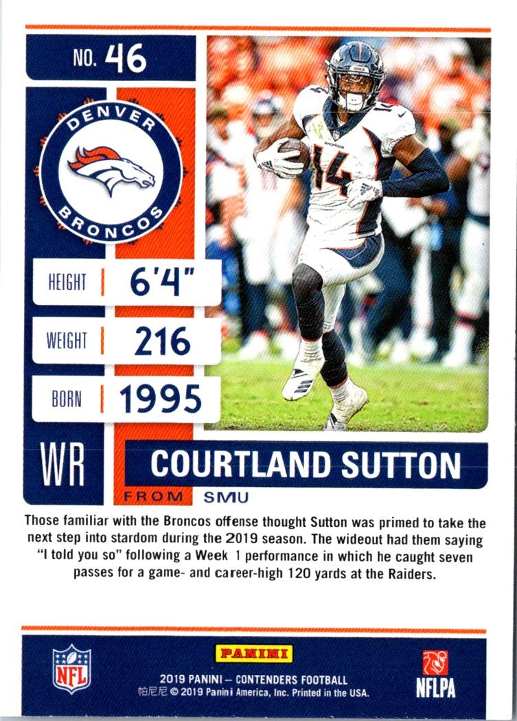 2019 Panini Courtland Sutton