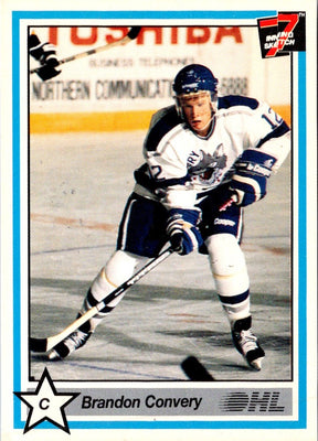 1990 7th Inning Sketch OHL Brandon Convery #381