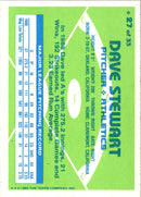 1989 Topps Hills Team MVP's Dave Stewart