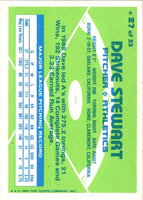 1989 Topps Hills Team MVP's Dave Stewart #27