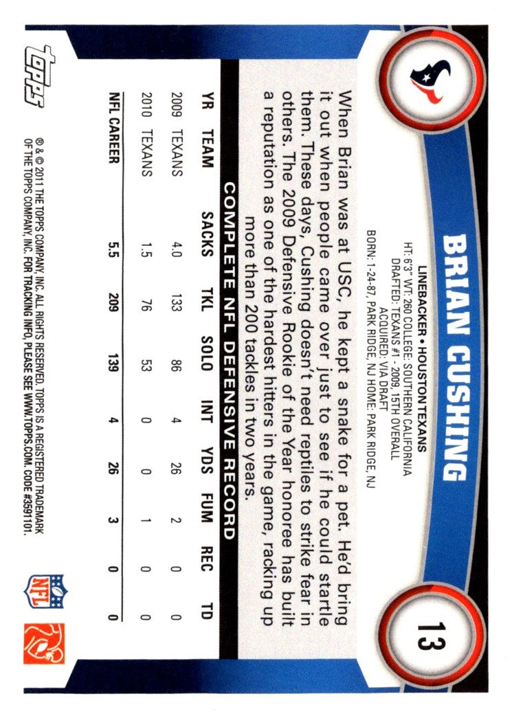 2011 Topps Brian Cushing