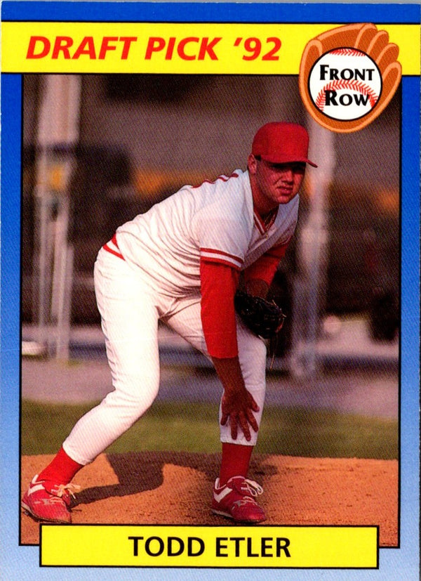 1992 Front Row Draft Picks Todd Etler #63