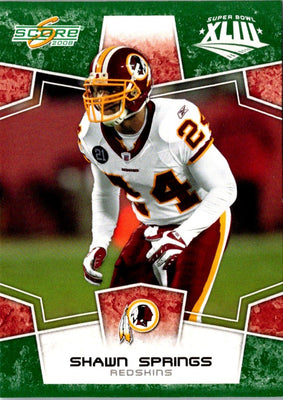 2008 Score Super Bowl XLIII Shawn Springs #329