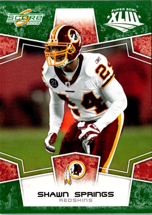 2008 Score Super Bowl XLIII Shawn Springs #329