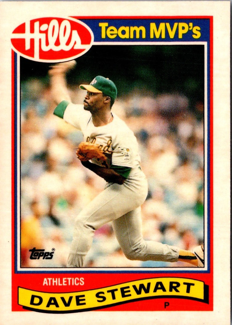 1989 Topps Hills Team MVP's Dave Stewart