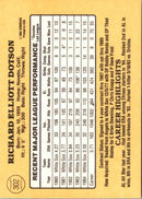 1985 Donruss Rich Dotson