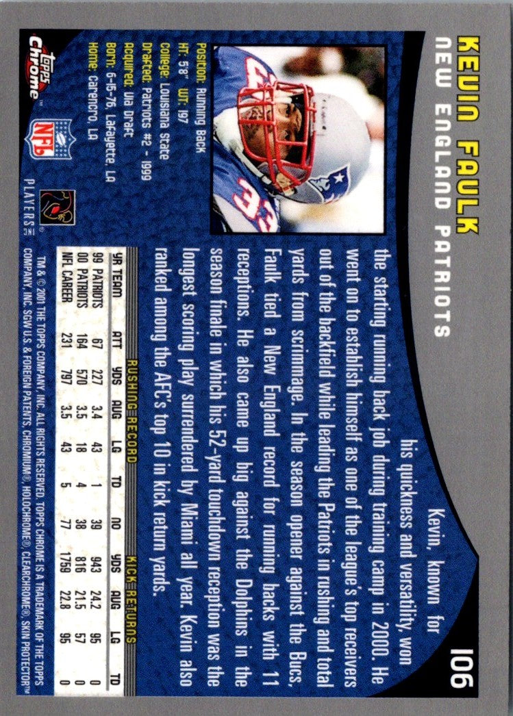 2001 Topps Chrome Kevin Faulk