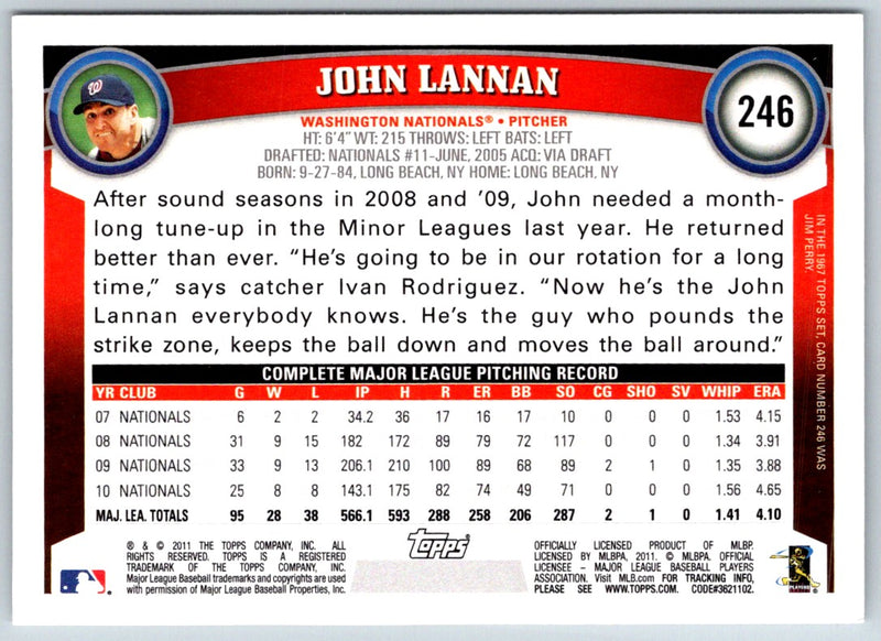 2011 Topps John Lannan