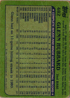 1982 Topps Glenn Hubbard #482