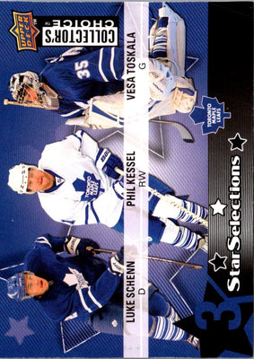 2009 Collector's Choice Player's Club Luke Schenn/Phil Kessel/Vesa Toskala #228
