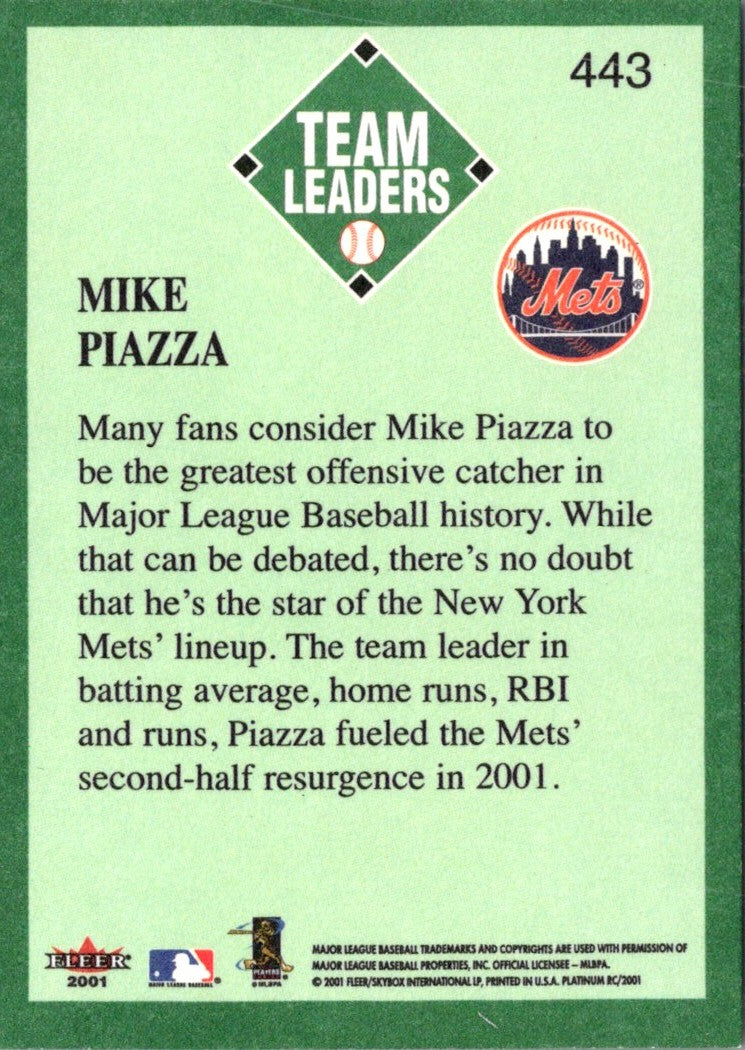 2001 Fleer Platinum Mike Piazza