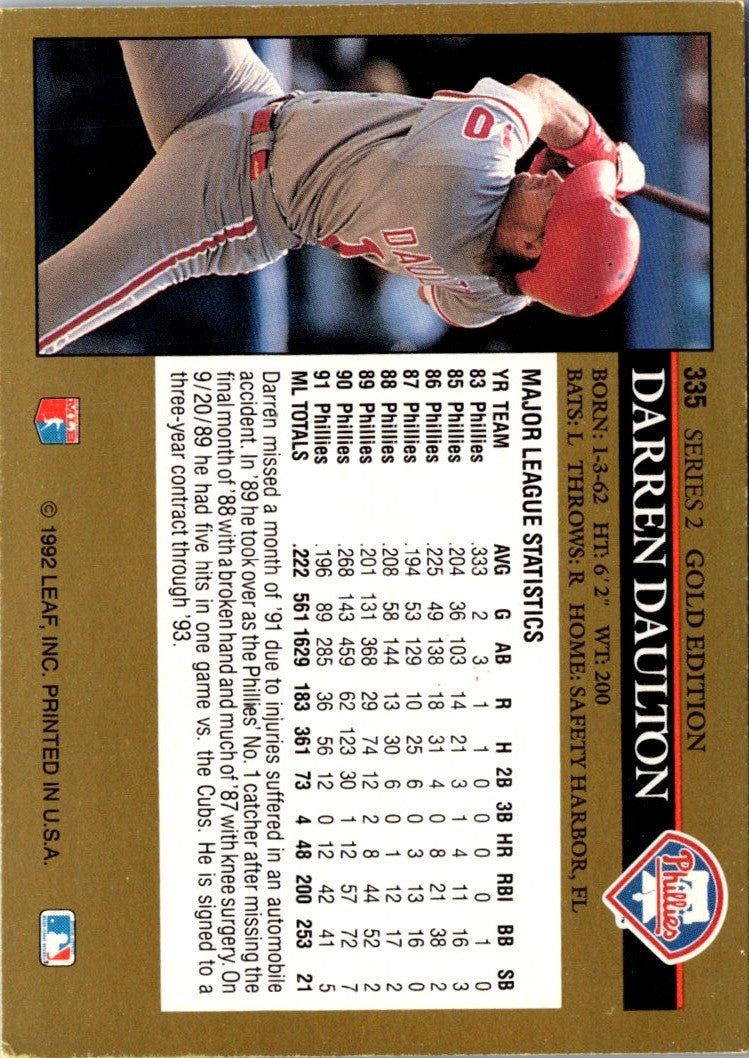 1992 Leaf Black Gold Darren Daulton