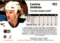 1991 Pro Set Lucien DeBlois #491