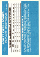 1982 Donruss Bob Bonner #610 Rookie