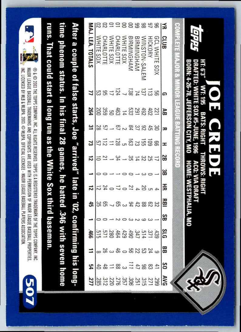 2003 Topps Joe Crede