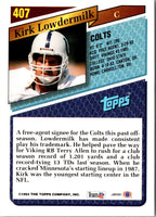 1993 Topps Kirk Lowdermilk #407