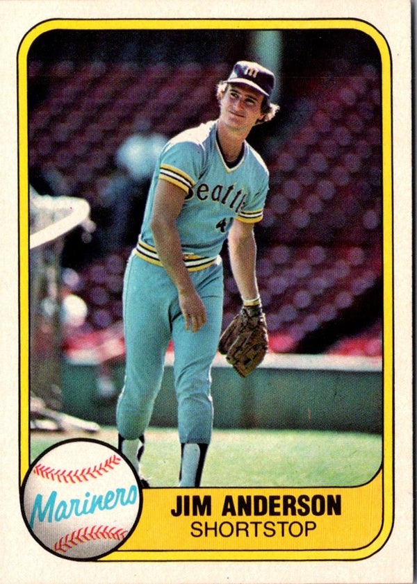 1981 Fleer Jim Anderson #598