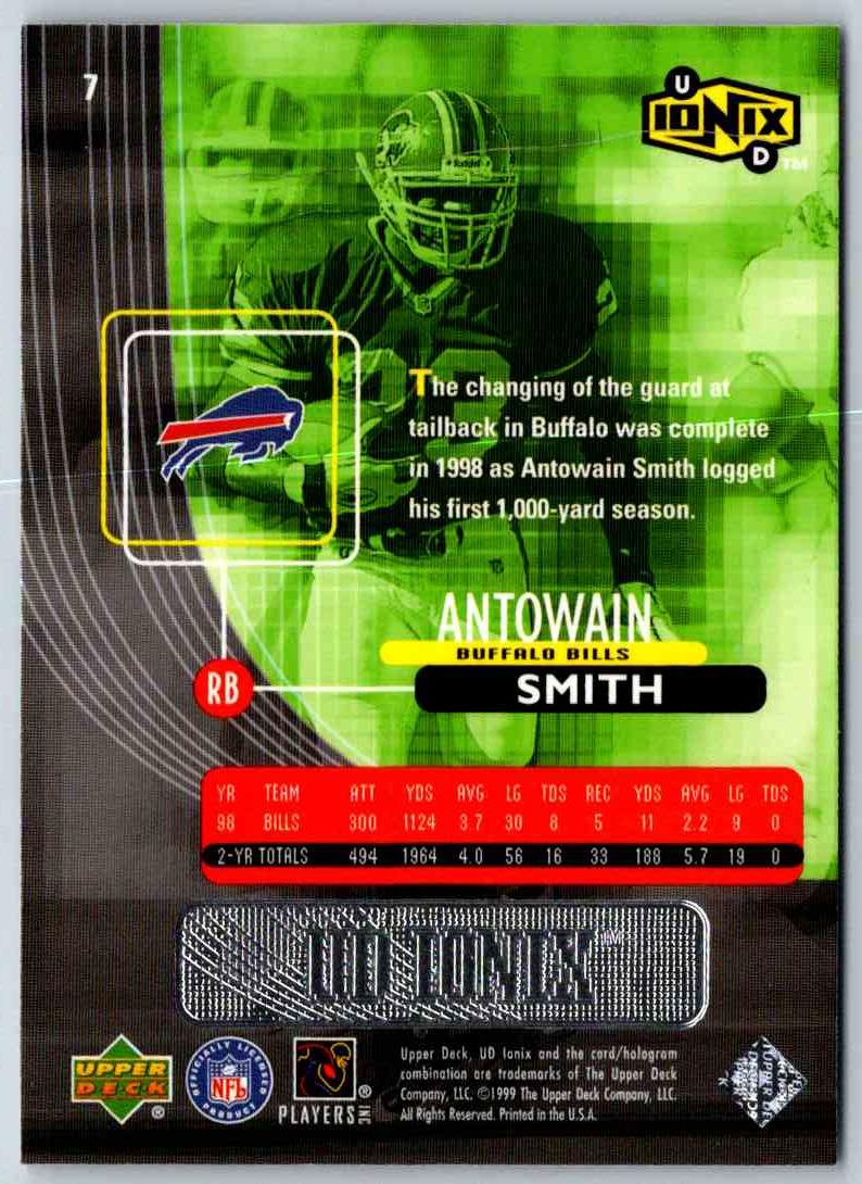 1999 Upper Deck Ionix Antowain Smith