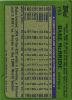 1982 Topps Bake McBride #745