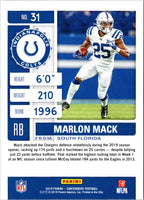 2019 Panini Marlon Mack #31