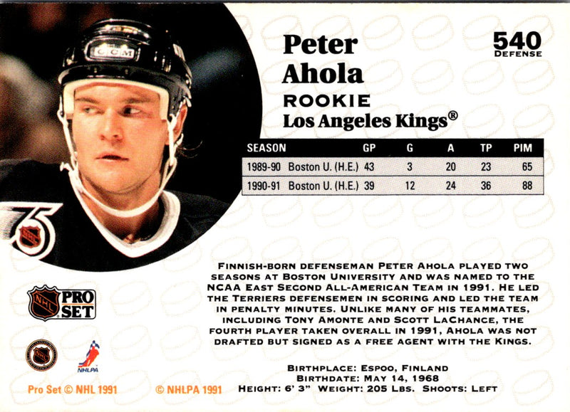 1991 Pro Set French Peter Ahola