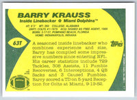 1989 Topps Barry Krauss #63T