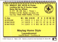 1991 ProCards Brad Hoyer #1193