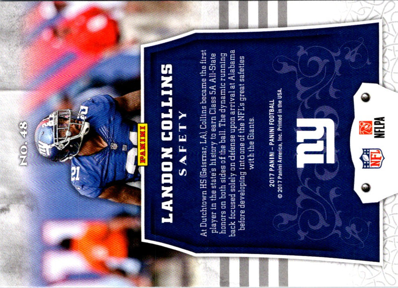 2017 Panini Shining Armor Rainbow Foil Landon Collins