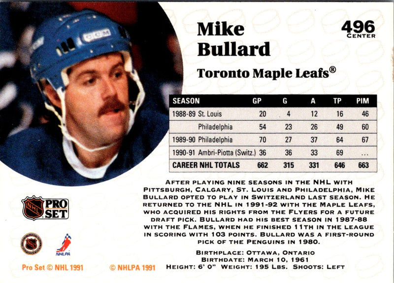 1991 Pro Set Mike Bullard