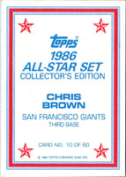1986 Topps Glossy Chris Brown #10