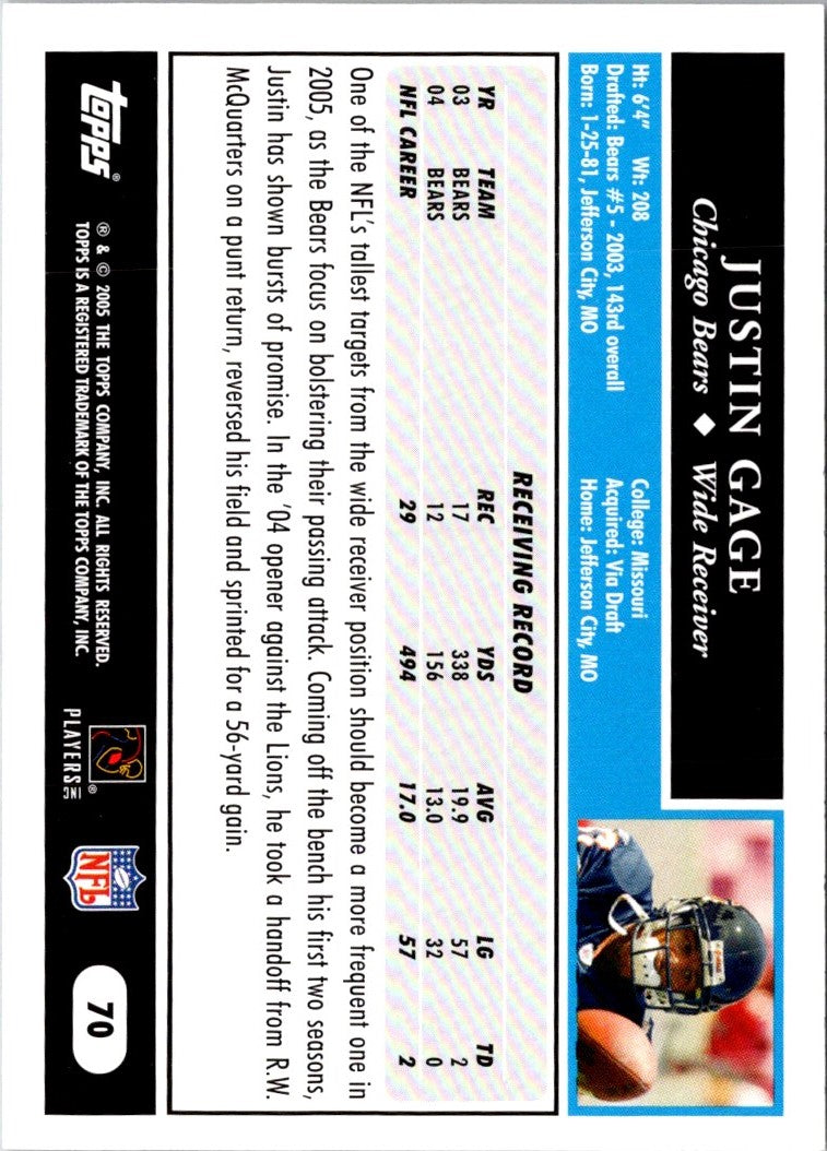 2005 Topps Justin Gage
