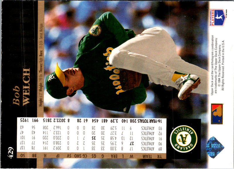 1994 Upper Deck Electric Diamond Bob Welch