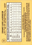 1985 Donruss Tito Landrum