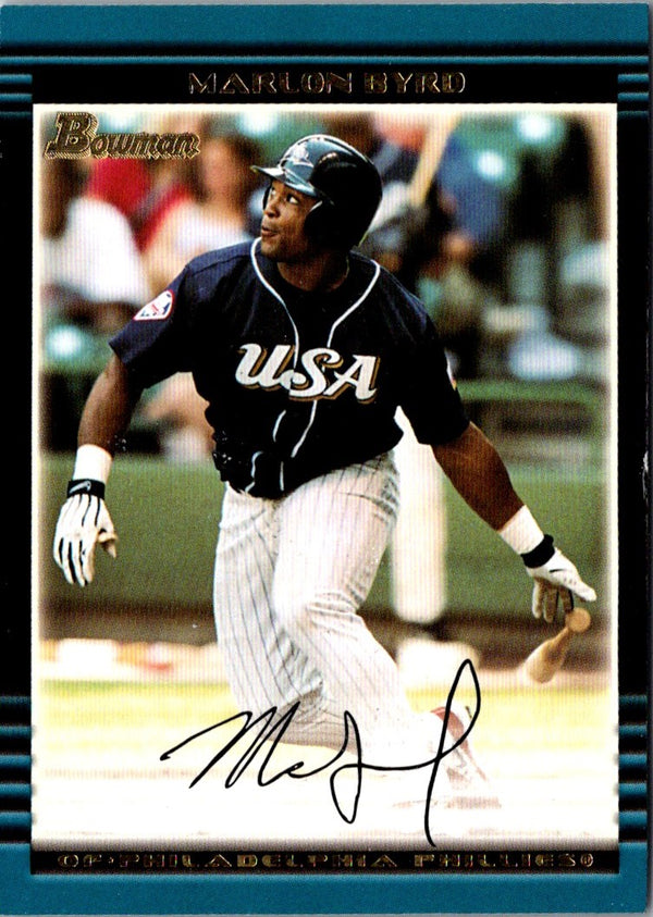 2002 Bowman Draft Picks & Prospects Gold Marlon Byrd #BDP138