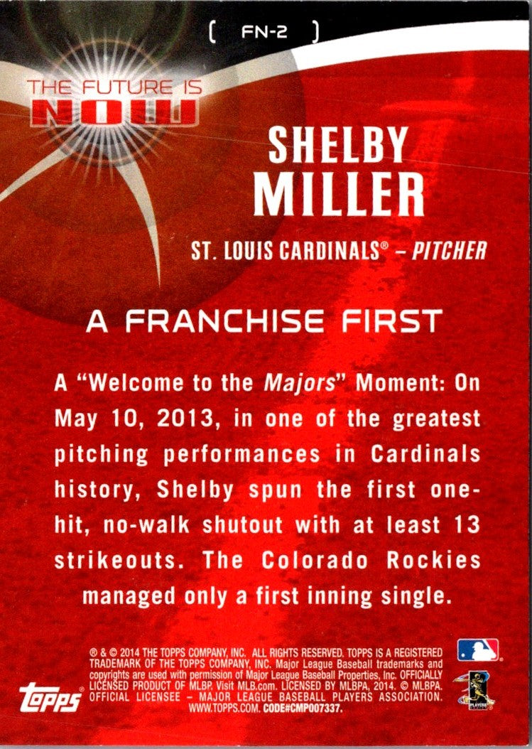 2014 Topps Mini The Future Is Now Shelby Miller