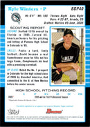 2005 Bowman Chrome Draft Picks & Prospects Kyle Winters