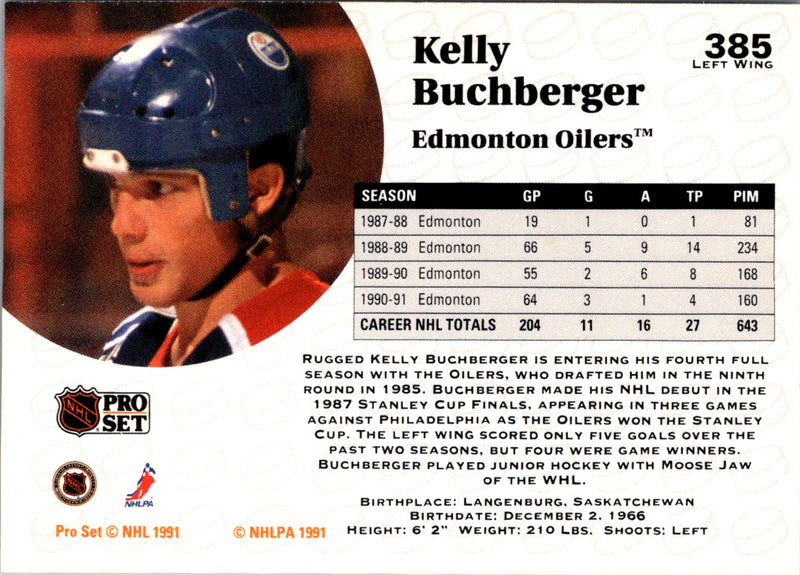 1991 Pro Set Kelly Buchberger