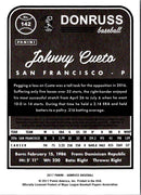 2017 Donruss Johnny Cueto