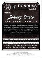 2017 Donruss Johnny Cueto #142