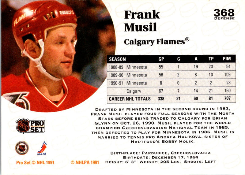 1991 Pro Set Frank Musil
