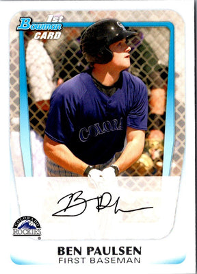 2011 Bowman Prospects Ben Paulsen #BP34