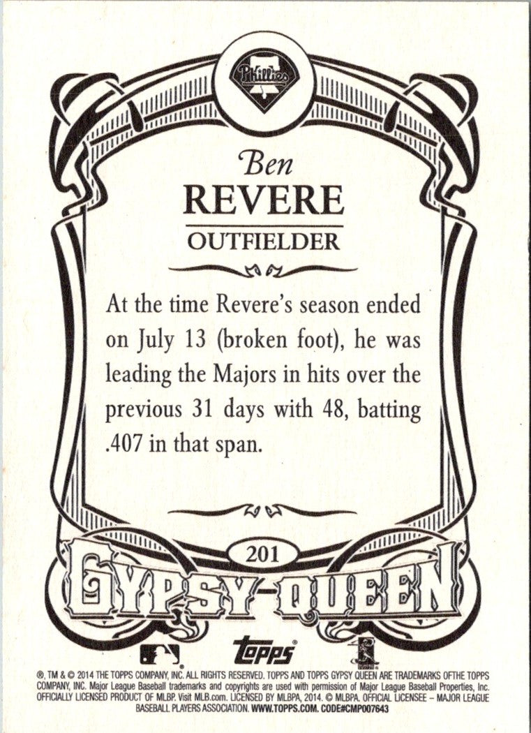 2014 Topps Gypsy Queen Ben Revere